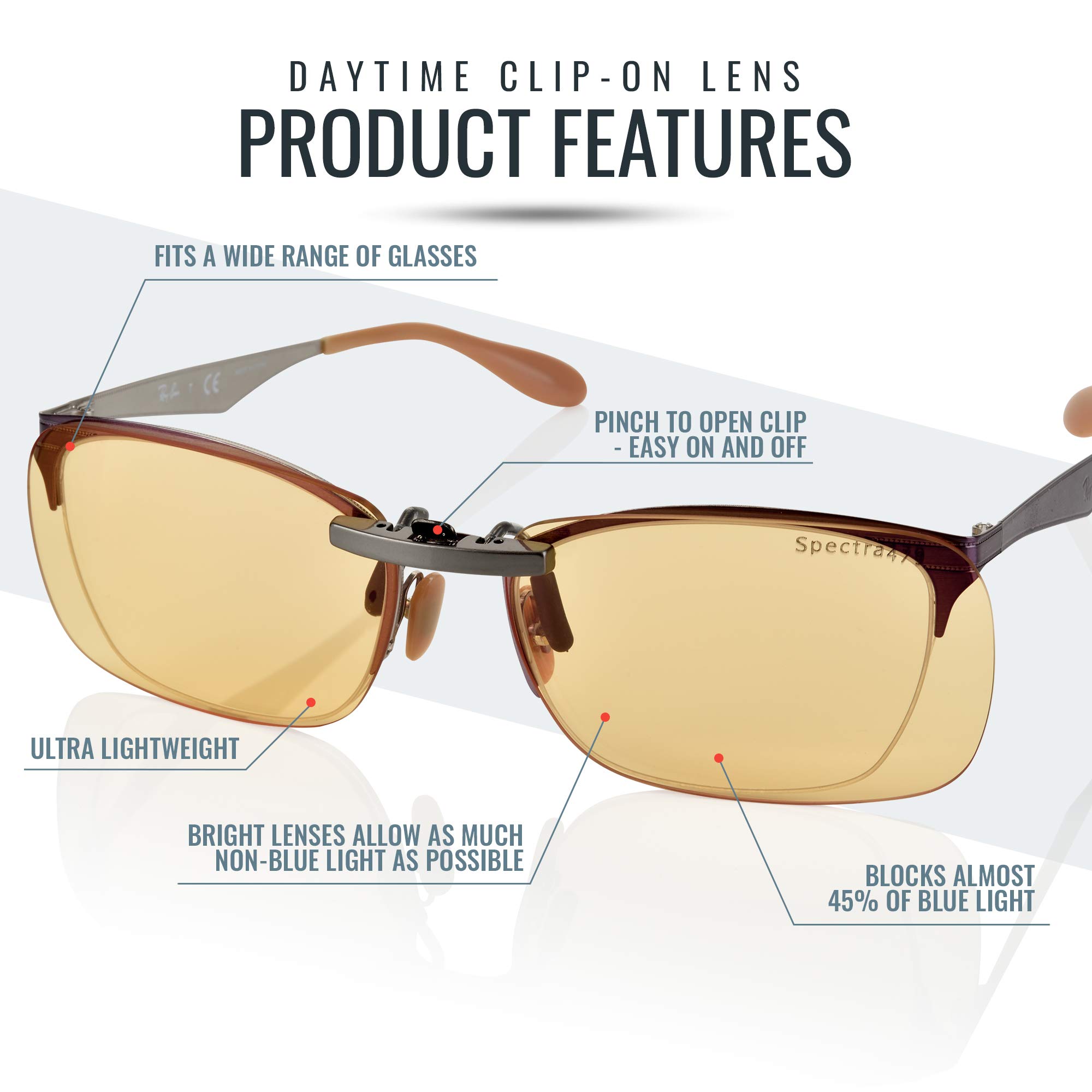 Amazon.co.jp: [Spectra479] ブルーライト 99.9% カット pcメガネ デイ